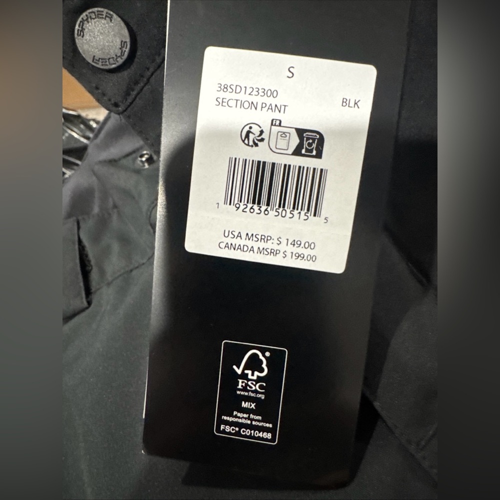 Spyder Black Pants